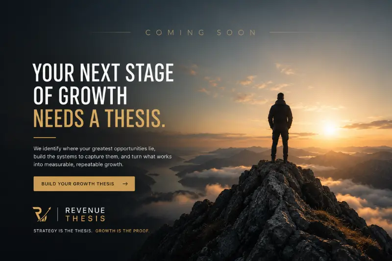 RevenueTHESIS — Your next stage of growth needs a thesis. Strategy is the thesis. Growth is the proof.