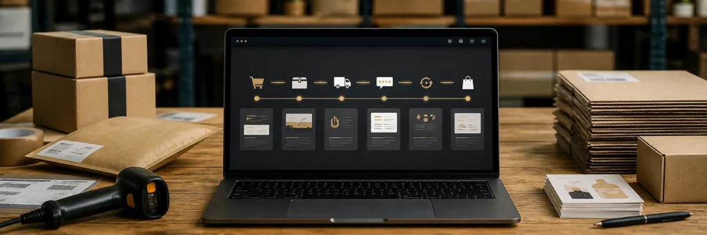 Post-purchase email flow dashboard connecting delivery, review, replenishment, and repeat-purchase performance