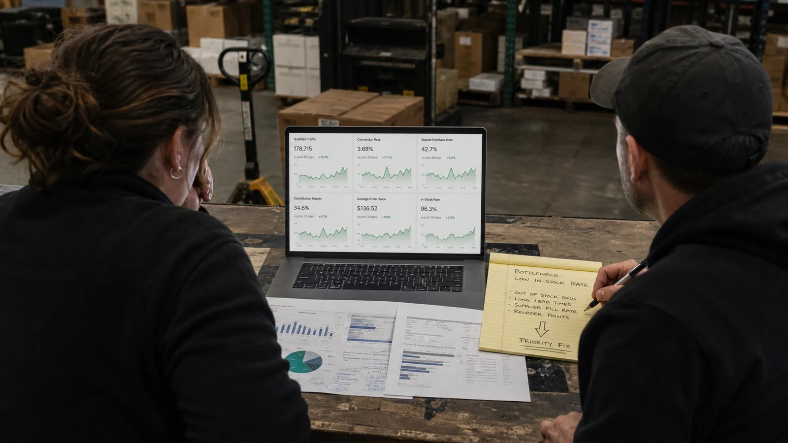 A SIGNAL diagnostic session tracing an e-commerce constraint back to inventory